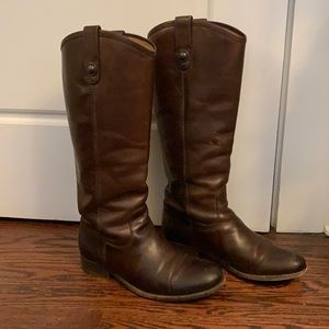 Frye Melissa tall dark brown boots, size 7